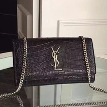 Load image into Gallery viewer, Yves Saint Laurent Medium Monogram Satchel In Black Crocodile Leather