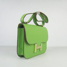 Load image into Gallery viewer, Hermes Constance Cowskin Leather Bag H017 green golden