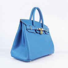 Load image into Gallery viewer, Hermes Birkin 30cm Togo Leather Handbags Blue Golden