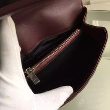 Load image into Gallery viewer, Yves Saint Laurent Medium Monogram College Bag in Burgundy Goatskin