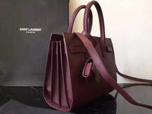 Load image into Gallery viewer, Yves Saint Laurent Nano Sac De Jour Bag In Burgundy Leather