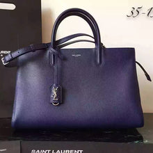 Load image into Gallery viewer, Yves Saint Laurent Medium Rive Gauche Bag In Navy Leather