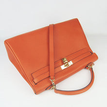 Load image into Gallery viewer, Hermes Kelly 35cm Togo Leather Handbag Orange/Golden