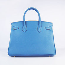 Load image into Gallery viewer, Hermes Birkin 30cm Togo Leather Handbags Blue Golden