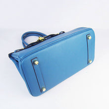 Load image into Gallery viewer, Hermes Birkin 30cm Togo Leather Handbags Blue Golden