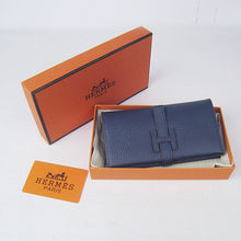 Load image into Gallery viewer, Hermes Wallet H015 Ladies Cow Leather Blue