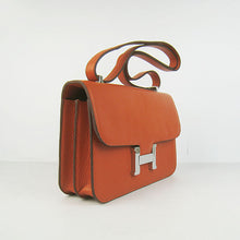 Load image into Gallery viewer, Hermes Calf Leather Message Bag H020 Orange Silver