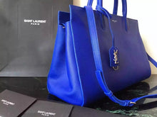 Load image into Gallery viewer, Yves Saint Laurent Medium Rive Gauche Bag In Blue Leather