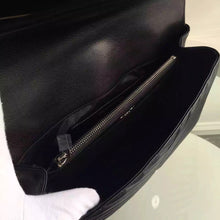 Load image into Gallery viewer, Yves Saint Laurent Large Monogram College Bag in Black Goatskin
