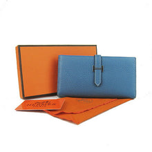 Load image into Gallery viewer, Hermes Wallet H008 Wallet Cow Leather Blue