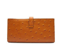 Load image into Gallery viewer, Hermes Wallet H1114 Wallet Ostrich Skin Orange
