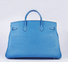 Load image into Gallery viewer, Hermes Birkin 35cm Togo Leather Handbags 6099 Blue Golden