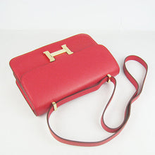 Load image into Gallery viewer, Hermes Calf Leather Message Bag H020 Red Golden
