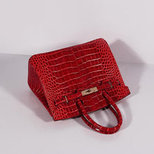 Load image into Gallery viewer, Hermes Birkin 30cm Crocodile Leather Bag With Strap Red Gold
