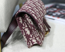 Load image into Gallery viewer, Dior Bordeaux Oblique Saddle Belt Bag