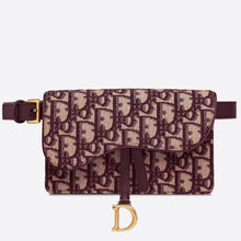 Load image into Gallery viewer, Dior Bordeaux Oblique Saddle Belt Bag