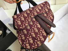 Load image into Gallery viewer, Dior Saddle Belt Bag In Bordeaux Oblique Canvas