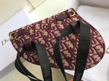 Load image into Gallery viewer, Dior Saddle Belt Bag In Bordeaux Oblique Canvas