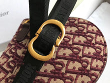 Load image into Gallery viewer, Dior Saddle Belt Bag In Bordeaux Oblique Canvas