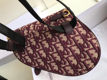 Load image into Gallery viewer, Dior Saddle Belt Bag In Bordeaux Oblique Canvas