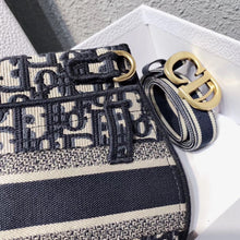 Load image into Gallery viewer, Dior Saddle Pouch Belt Bag In Blue Oblique Canvas