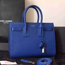 Load image into Gallery viewer, Yves Saint Laurent Small Sac De Jour Bag In Blue Leather