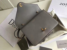 Load image into Gallery viewer, Dior Cest Dior Flap Bag In Grey Calfskin
