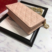 Load image into Gallery viewer, Dior Lady Dior Clutch With Chain In Nude Lambskin