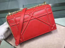 Load image into Gallery viewer, Dior Diorama Bag In Red Eyelets Lambskin