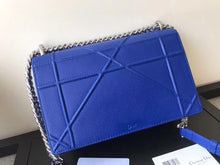 Load image into Gallery viewer, Dior Diorama Flap Bag In Blue Grained Calfskin
