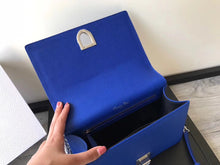 Load image into Gallery viewer, Dior Diorama Flap Bag In Blue Grained Calfskin