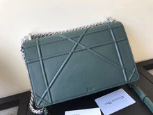 Load image into Gallery viewer, Dior Diorama Flap Bag In Green Grained Calfskin