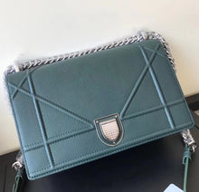 Load image into Gallery viewer, Dior Diorama Flap Bag In Green Grained Calfskin