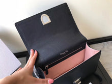 Load image into Gallery viewer, Dior Diorama Flap Bag In Black Grained Calfskin
