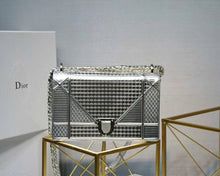 Load image into Gallery viewer, Dior Diorama Bag In Silver Metallic Calfskin
