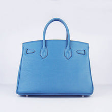Load image into Gallery viewer, Hermes Birkin 30cm Togo Leather Handbags Blue Silver