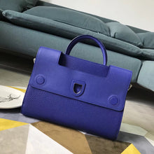 Load image into Gallery viewer, Dior Diorever Tote Bag In Blue Calfskin Leather