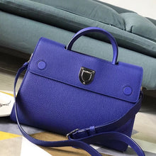 Load image into Gallery viewer, Dior Diorever Tote Bag In Blue Calfskin Leather