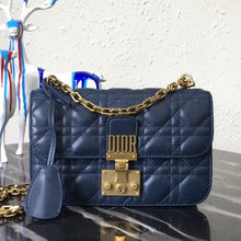 Load image into Gallery viewer, Dior Small Dioraddict Flap Bag In Blue Lambskin