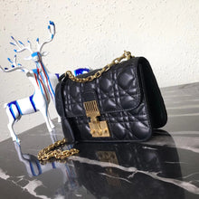 Load image into Gallery viewer, Dior Small Dioraddict Flap Bag In Black Lambskin