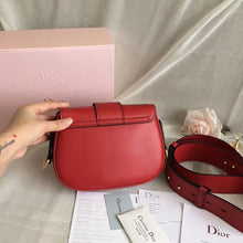 Load image into Gallery viewer, Dior D-Fence Saddle Bag In Red Calfskin