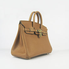 Load image into Gallery viewer, Hermes Birkin 25cm Handbag 6068 light coffee golden