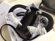 Load image into Gallery viewer, Dior Mini Lady Dior Satin With Rhinestones Bag With Chain