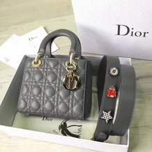 Load image into Gallery viewer, Dior My Lady Dior Bag In Grey Lambskin