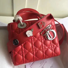 Load image into Gallery viewer, Dior My Lady Dior Bag In Red Lambskin