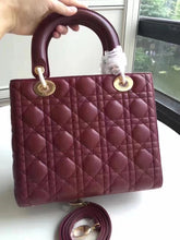 Load image into Gallery viewer, Dior Medium Lady Dior Bag In Bordeaux Lambskin