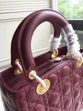 Load image into Gallery viewer, Dior Medium Lady Dior Bag In Bordeaux Lambskin