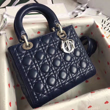 Load image into Gallery viewer, Dior Medium Lady Dior Bag In Indigo Blue Cannage Lambskin