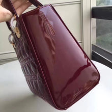 Load image into Gallery viewer, Dior Medium Lady Dior Bag In Bordeaux Patent Leather