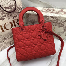 Load image into Gallery viewer, Dior Medium Lady Dior Bag In Cherry Ultra Matte Calfskin
